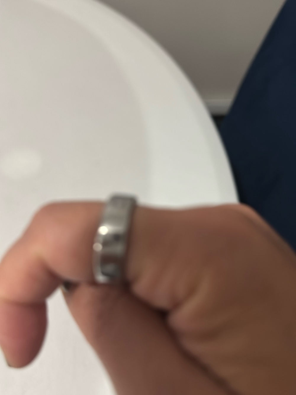 Silver Smart Ring - Oura ring size 8